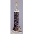 Spectrum Series Lightning Black & Gold Trophy on Column (16")